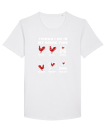 ROOSTER Tricou mânecă scurtă guler larg Bărbat Skater