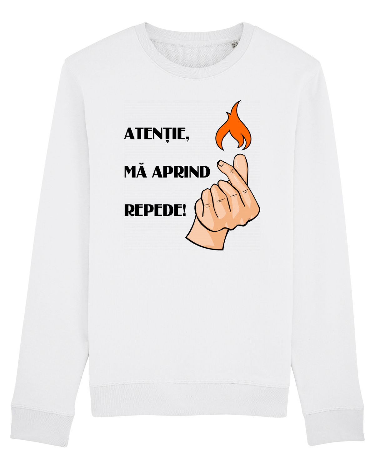 Bluză mânecă lungă Unisex Rise White