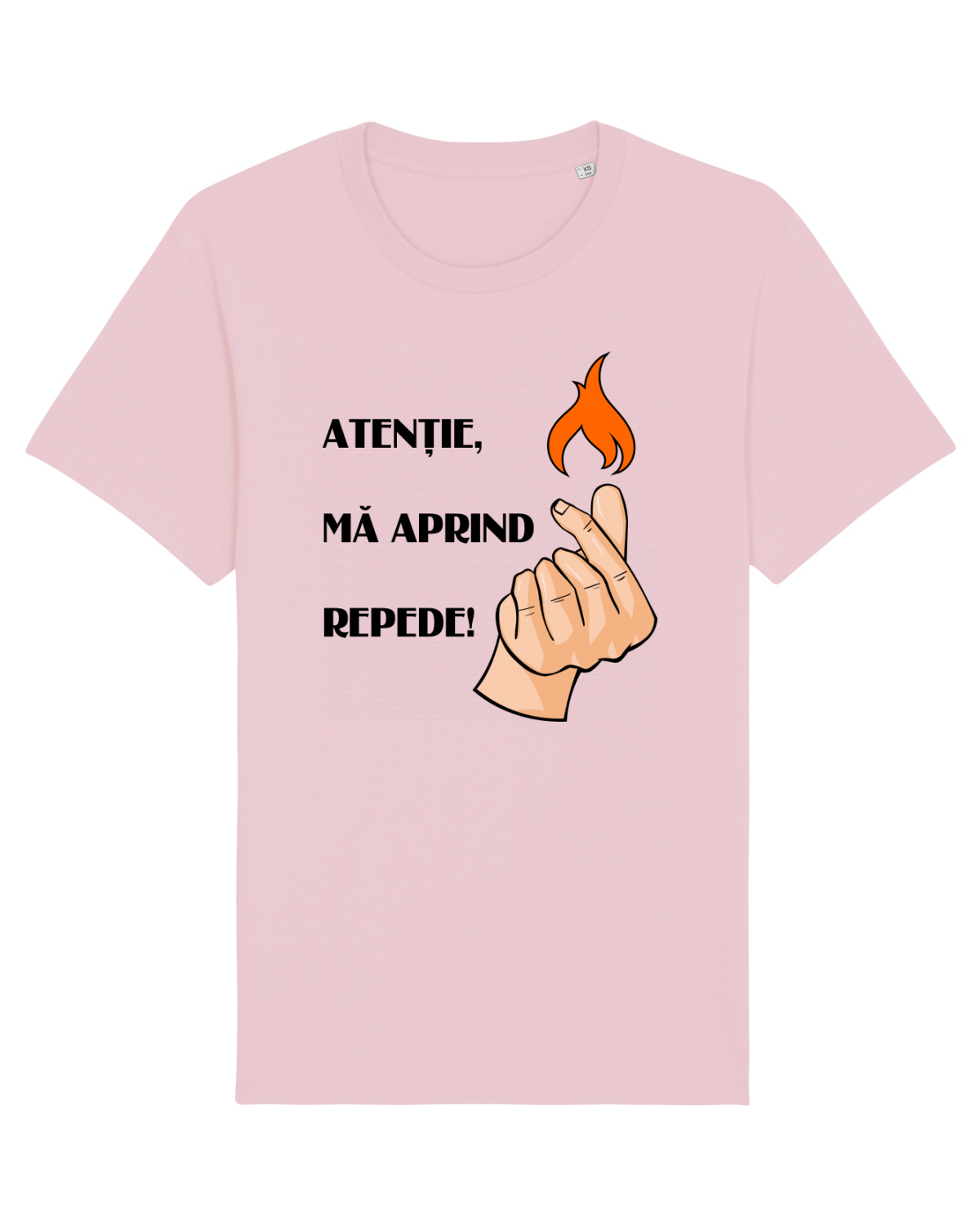 Tricou mânecă scurtă Unisex Rocker Cotton Pink