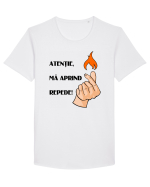 Atenție, mă aprind repede! Tricou mânecă scurtă guler larg Bărbat Skater