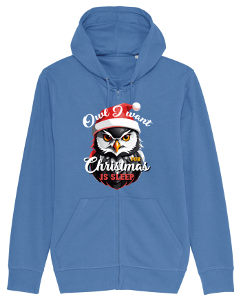 Owl I want for Christmas is sleep Bright Blue