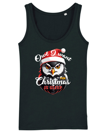 Owl I want for Christmas is sleep Black