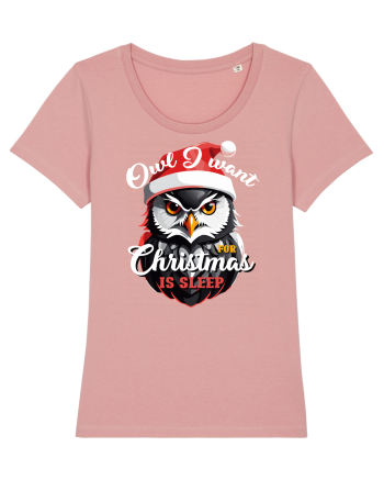 Owl I want for Christmas is sleep Canyon Pink