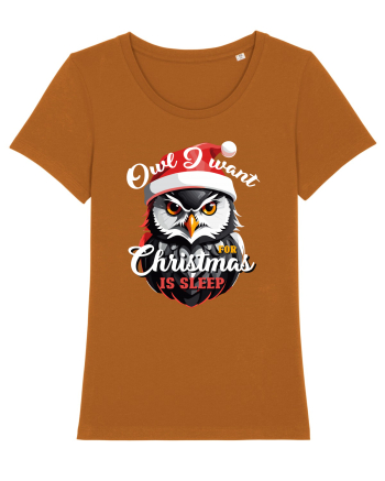 Owl I want for Christmas is sleep Roasted Orange