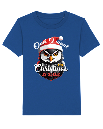Owl I want for Christmas is sleep Majorelle Blue