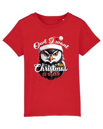 Owl I want for Christmas is sleep Red