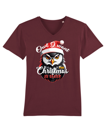 Owl I want for Christmas is sleep Burgundy