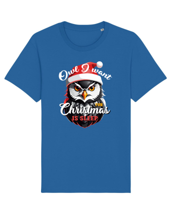 Owl I want for Christmas is sleep Royal Blue