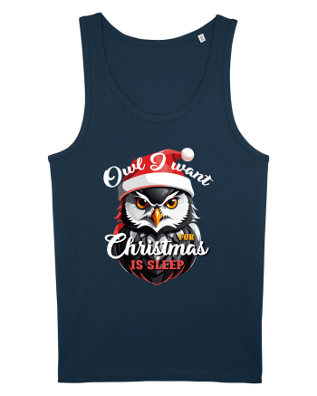 Owl I want for Christmas is sleep Navy