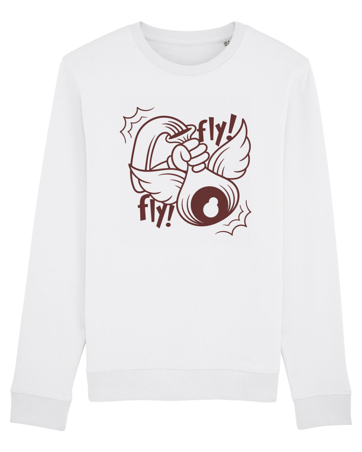 Bluză mânecă lungă Unisex Rise White