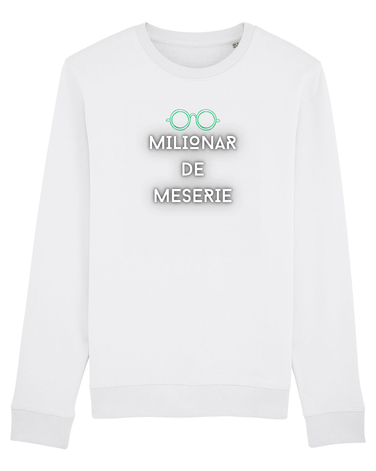 Bluză mânecă lungă Unisex Rise White