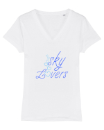 Sky lovers Tricou mânecă scurtă guler V Damă Evoker