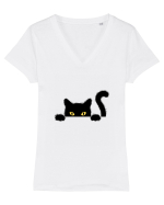 Cat spionage Tricou mânecă scurtă guler V Damă Evoker