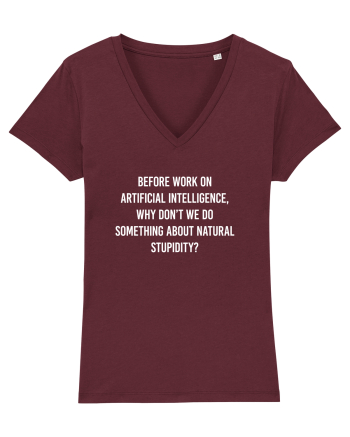 Do something about natural stupidity Burgundy
