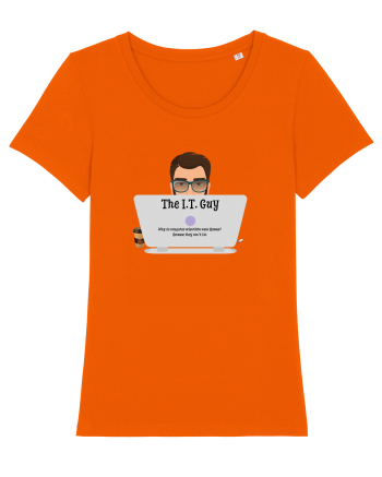 IT Jokes Bright Orange