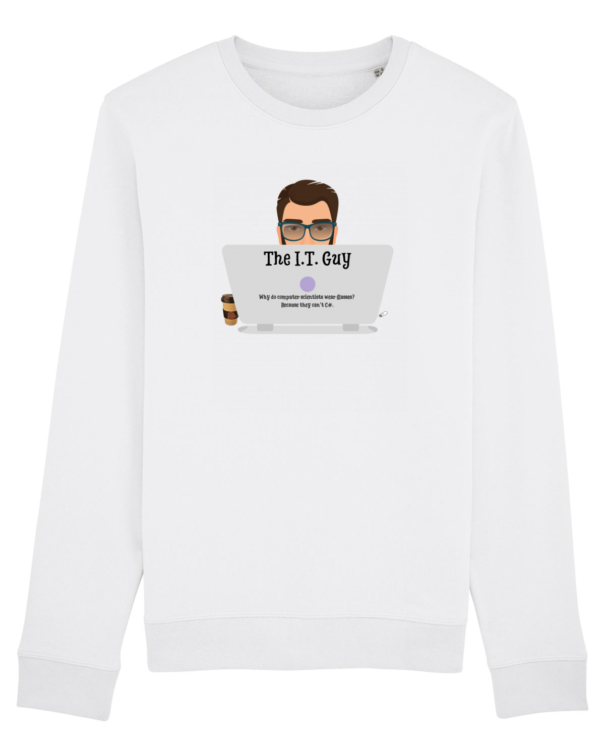 Bluză mânecă lungă Unisex Rise White