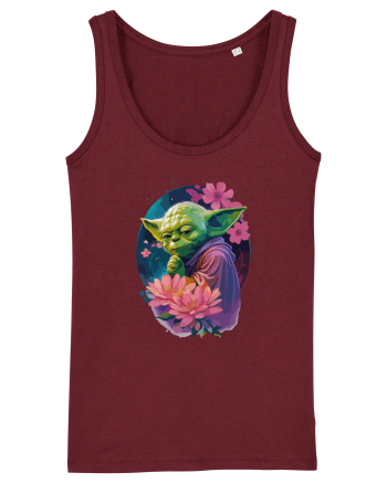 Yoda's Floral Wisdom Burgundy