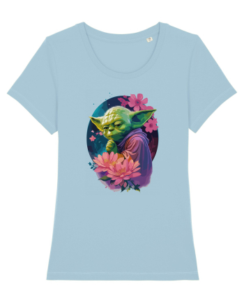 Yoda's Floral Wisdom Sky Blue