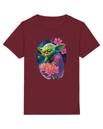 Yoda's Floral Wisdom Burgundy