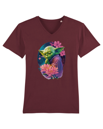 Yoda's Floral Wisdom Burgundy