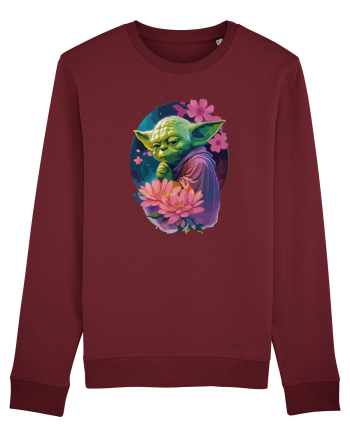 Yoda's Floral Wisdom Burgundy