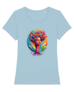 Unity in Giving Tricou mânecă scurtă guler larg fitted Damă Expresser