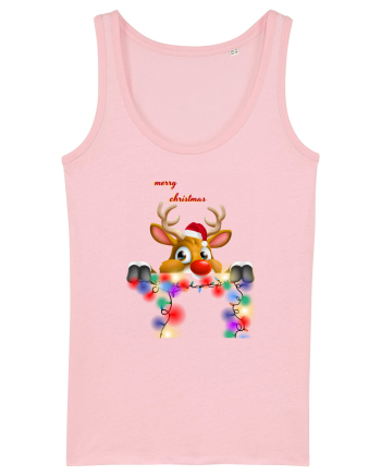 Merry Deery Christmas Cotton Pink