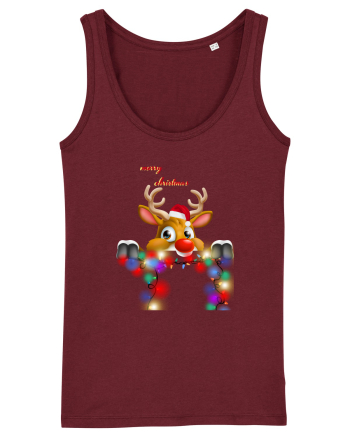 Merry Deery Christmas Burgundy