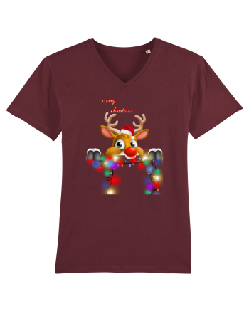 Merry Deery Christmas Burgundy