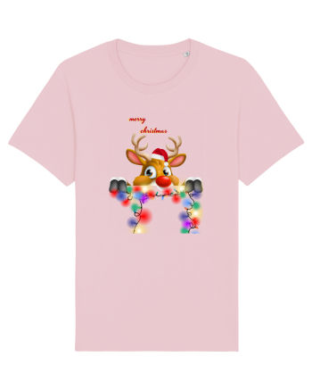 Merry Deery Christmas Cotton Pink