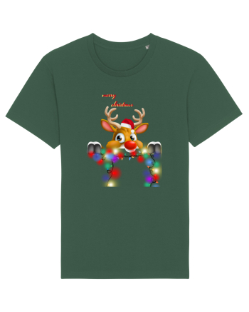 Merry Deery Christmas Bottle Green