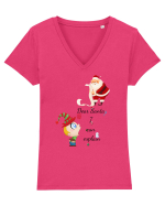 Explain to Santa Tricou mânecă scurtă guler V Damă Evoker