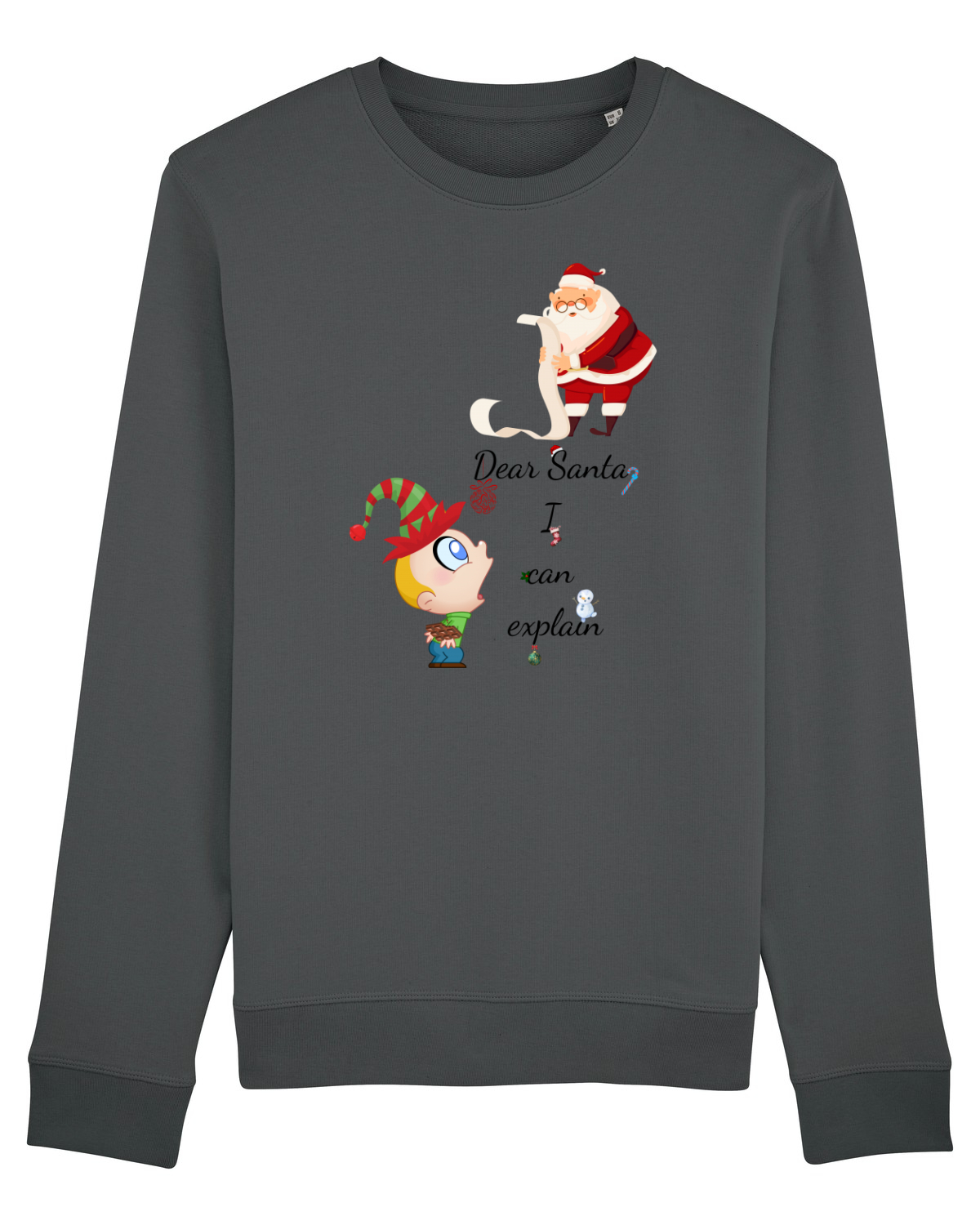 Bluză mânecă lungă Unisex Rise Anthracite