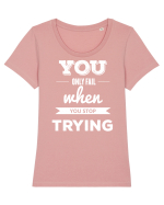 Perseverență Tricou mânecă scurtă guler larg fitted Damă Expresser