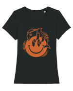Give Smile Get Hugs Tricou mânecă scurtă guler larg fitted Damă Expresser