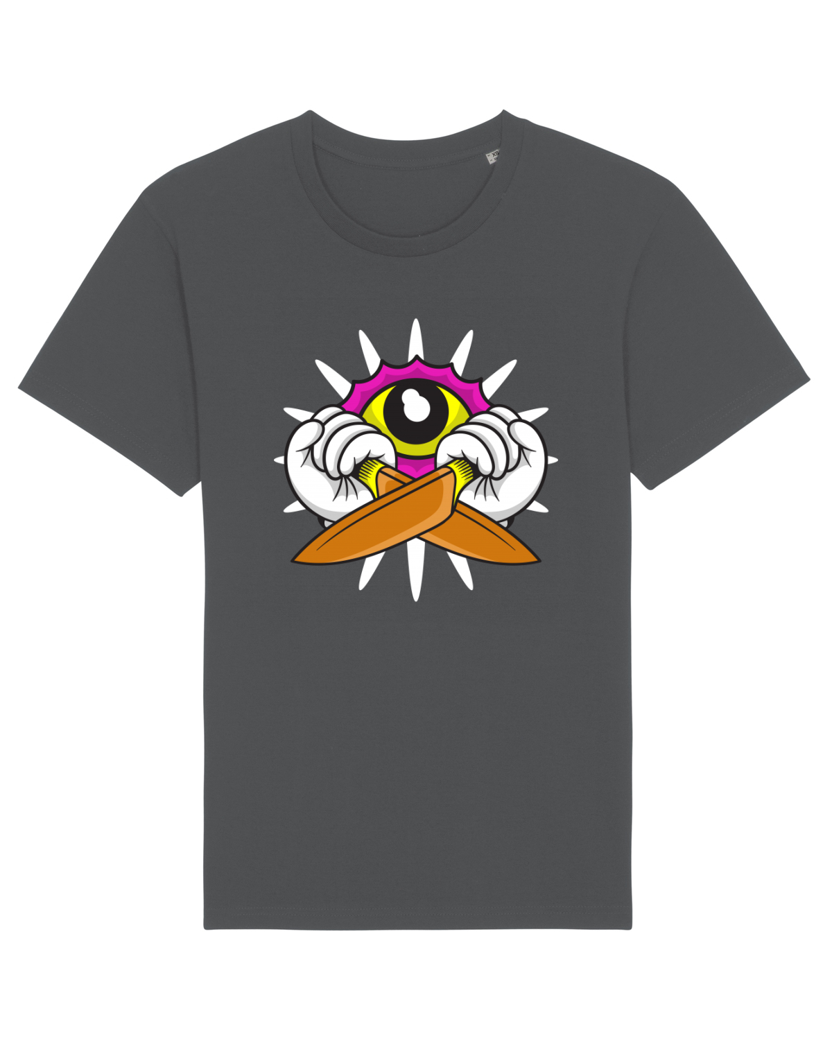 Tricou mânecă scurtă Unisex Rocker Anthracite