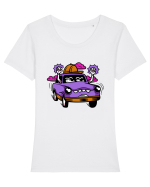 Mad Driver Tricou mânecă scurtă guler larg fitted Damă Expresser