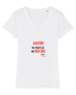 Ajutor! Tricou mânecă scurtă guler V Damă Evoker