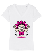 Mad Flower Tricou mânecă scurtă guler V Damă Evoker