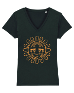 Moody Sunflower Tricou mânecă scurtă guler V Damă Evoker