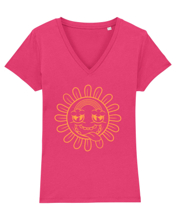 Moody Sunflower Raspberry