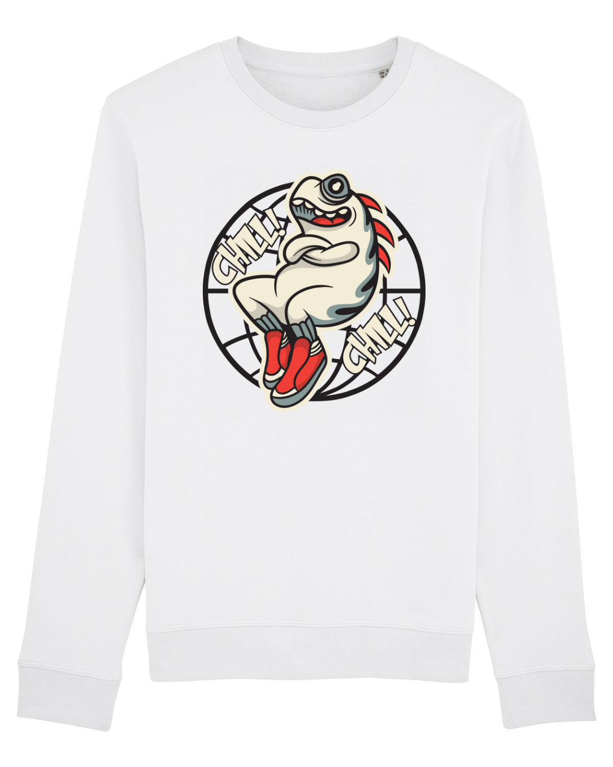 Bluză mânecă lungă Unisex Rise White