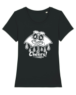 Rainy Cheers Tricou mânecă scurtă guler larg fitted Damă Expresser