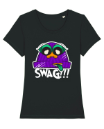 Swag Beanie Tricou mânecă scurtă guler larg fitted Damă Expresser