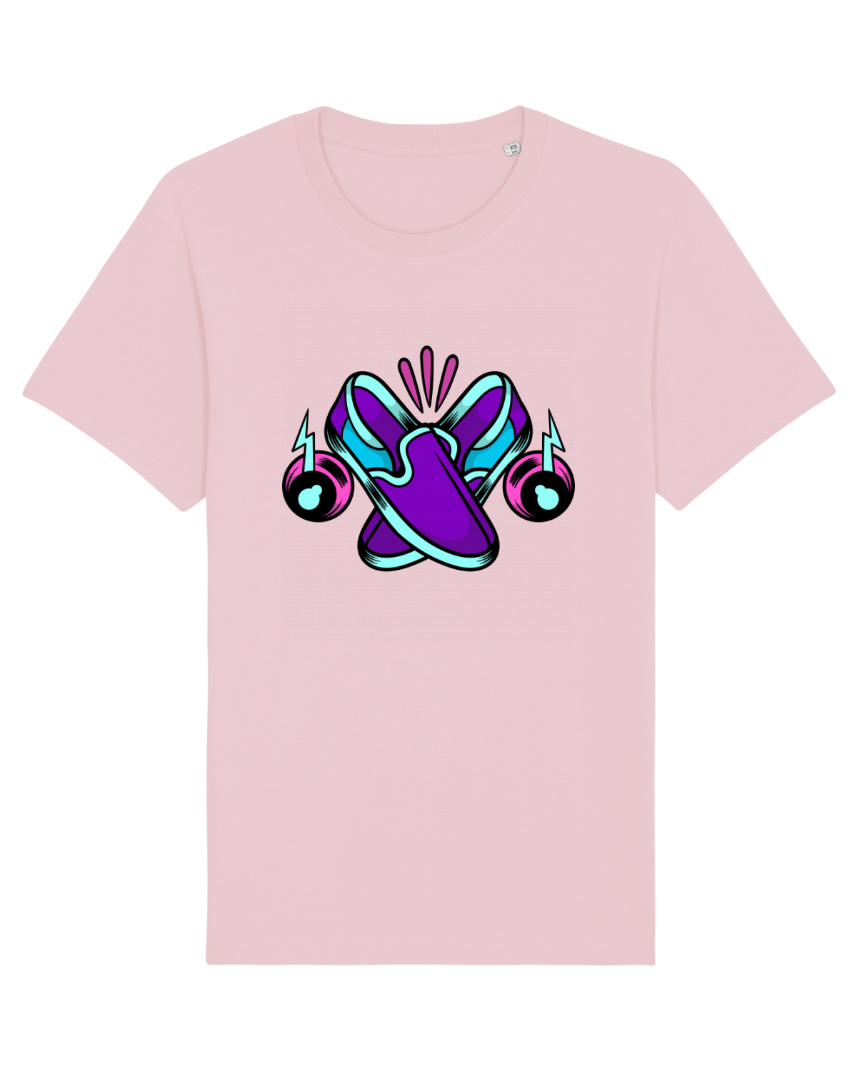 Tricou mânecă scurtă Unisex Rocker Cotton Pink