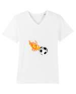 Ball on fire Tricou mânecă scurtă guler V Bărbat Presenter