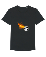 Ball on fire Tricou mânecă scurtă guler larg Bărbat Skater