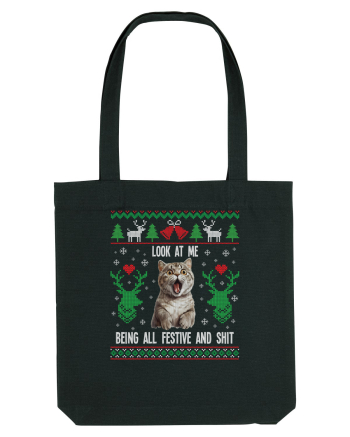 amuzant cu motive de Crăciun - Look at me being all festive Black