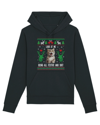 amuzant cu motive de Crăciun - Look at me being all festive Black