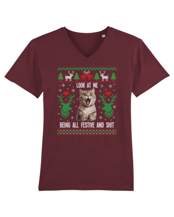 amuzant cu motive de Crăciun - Look at me being all festive Burgundy